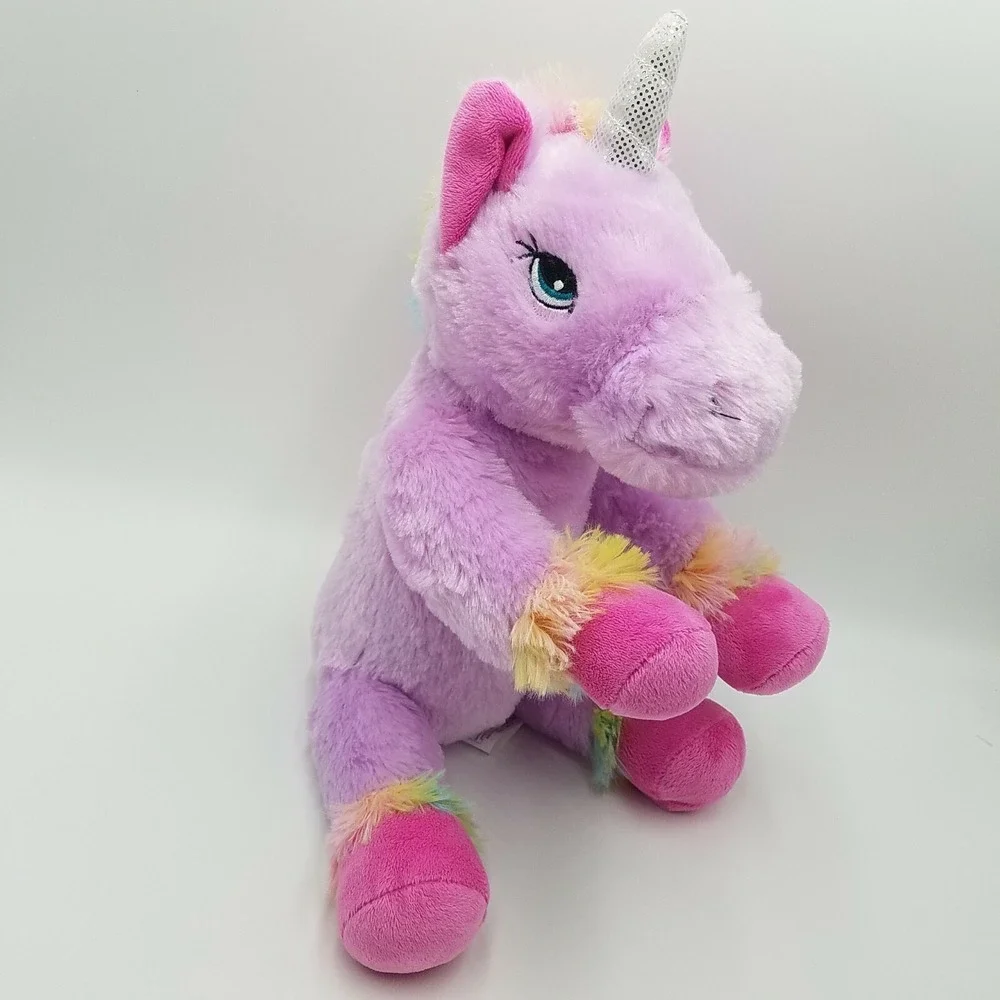 Unicorn Aislynn Progressive Plush Rainbow Striped 12